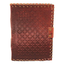 Load image into Gallery viewer, Evil Eye Crystal Leather Journal Back - Down To Earth
