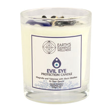 Load image into Gallery viewer, Evil Eye Protection Candle front side displayed on a white background - Down To Earth
