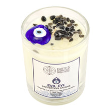 Load image into Gallery viewer, Evil Eye Protection Candle top down displayed on a white background - Down To Earth
