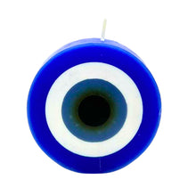 Load image into Gallery viewer, Round Evil Eye 4&quot; Candle - Down To Earth
