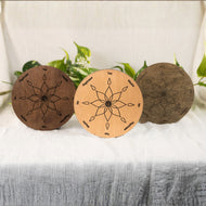 Wooden Flower Pendulum Board group photo displayed on a styled background - Down To Earth