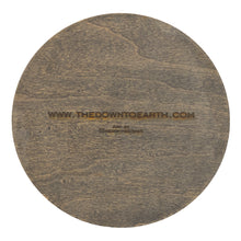 Load image into Gallery viewer, Wooden Flower Pendulum Board dark back side displayed on a white background - Down To Earth
