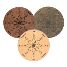 Load image into Gallery viewer, Wooden Flower Pendulum Board group photo displayed on a white background - Down To Earth
