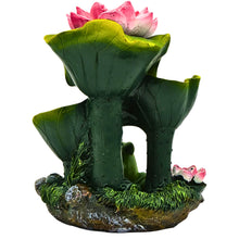 Load image into Gallery viewer, Frog &amp; Lily Pads with Lotus Back Flow Incense Burner - Down To Earth
