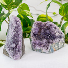 Load image into Gallery viewer, Amethyst Cut Base Geode Cluster medium size styled photo - Down to Earth
