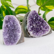 Load image into Gallery viewer, Amethyst Cut Base Geode Cluster small size styled photo - Down to Earth
