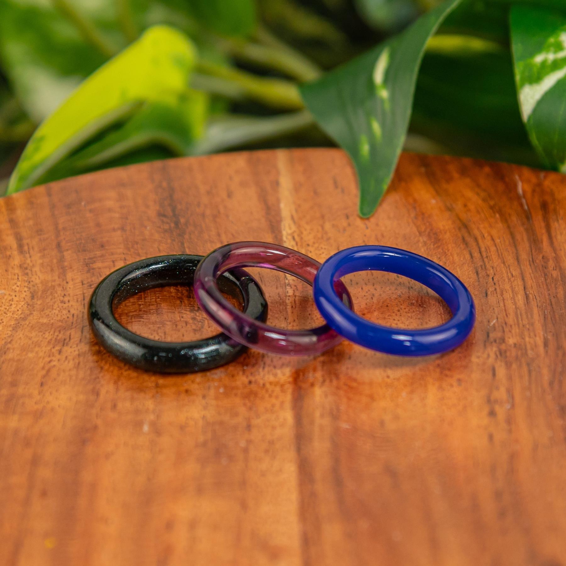 Assorted Glass Rings. – Down To Earth