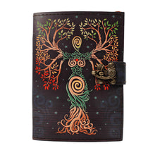 Load image into Gallery viewer, Goddess Tree of Life Leather Journal Front - Down To Earth

