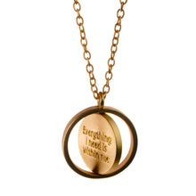 Load image into Gallery viewer, Gold Mantra Medallion Necklace Wording - Down To Earth
