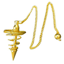 Load image into Gallery viewer, Gold Metal Spiral Pendulum - Down To Earth

