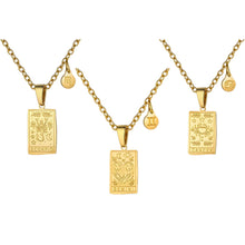 Load image into Gallery viewer, Gold Scorpio, Gemini &amp; Cancer Tarot and Astrology Necklaces - Down To Earth

