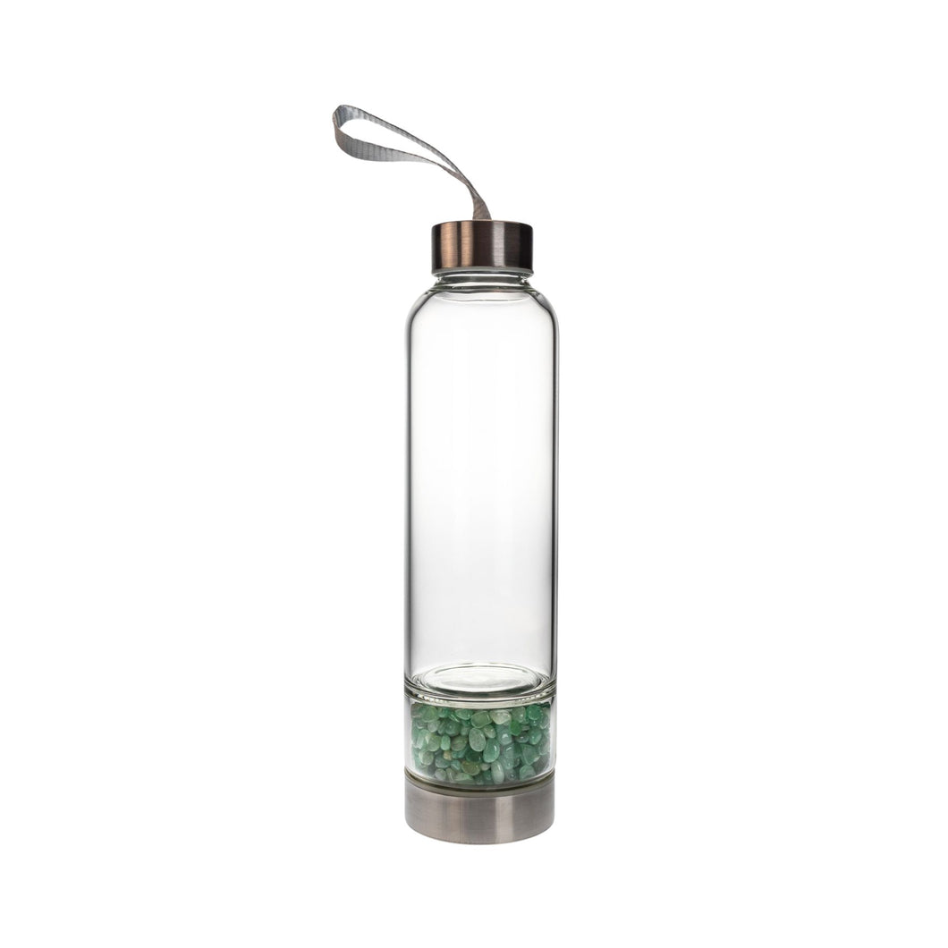 Green Aventurine Crystal Chip Water Bottle - Down To Earth