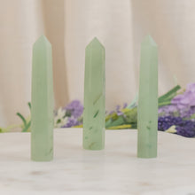 Load image into Gallery viewer, Green Aventurine Obelisk Group Picture with Style Background - Down To Earth

