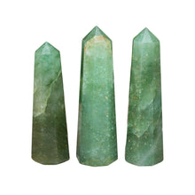 Load image into Gallery viewer, "Three Green Aventurine Towers on a white background," - Down to Earth.
