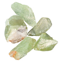 Load image into Gallery viewer, Green Calcite Raw 1lb on a white background - Down to Earth
