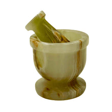 Load image into Gallery viewer, Green Onyx Mortar and Pestle Side View - Down To Earth
