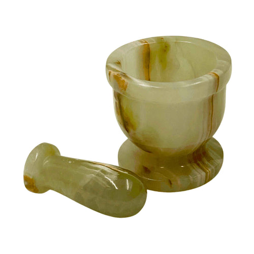 Green Onyx Mortar and Pestle - Down To Earth