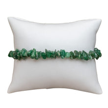 Load image into Gallery viewer, Crystal Chip Bracelet Green Aventurine on white pillow - Down To Earth
