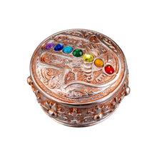 Load image into Gallery viewer, &quot;Side angle of a Hamsa Hand Box on a white background,&quot; - Down to Earth.
