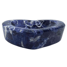 Load image into Gallery viewer, Hand Carved Sodalite Heart Bowl Side View - Down To Earth
