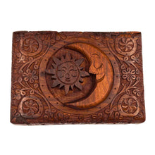 Load image into Gallery viewer, Hand Carved Sun and Moon Tarot Box Group - Down To Earth

