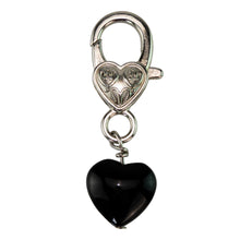 Load image into Gallery viewer, Crystal Heart Pet Pendant Obsidian Clarity on a white background - Down to Earth
