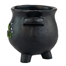 Load image into Gallery viewer, Herbs for Spells Cauldron Planter side facing displayed on a white background - Down To Earth
