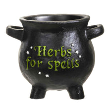 Load image into Gallery viewer, Herbs for Spells Cauldron Planter - Down To Earth
