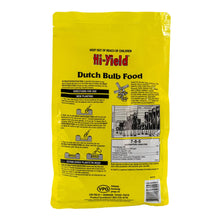 Load image into Gallery viewer, Hi-Yield Dutch Bulb Food back side displayed on a white background - Down to Earth
