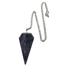 Load image into Gallery viewer, Indigo Gabbro Faceted Pendulum - Down To Earth
