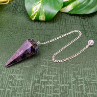 Indigo Gabbro Faceted Pendulum Styled - Down To Earth