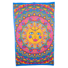 Load image into Gallery viewer, Kaleidoscope Sun Tapestry on a white background - Down to Earth 
