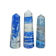 Load image into Gallery viewer, "Three Lapis Lazuli Towers on a white background," - Down to Earth.
