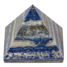 Load image into Gallery viewer, 2" Lapis Pyramid on a white background lower angle - Down to Earth

