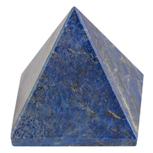 Load image into Gallery viewer, 2" Lapis Pyramid different variation on a white background lower angle - Down to Earth
