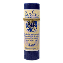 Load image into Gallery viewer, Leo Zodiac Pillar Candle - Down To Earth
