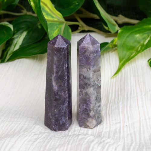 Lepidolite Towers Styled - Down To Earth