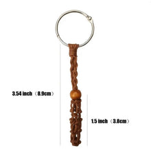 Load image into Gallery viewer, Macrame Adjustable Crystal Holder Keychain Measurements - Down To Earth
