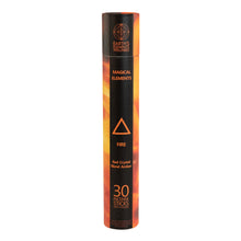 Load image into Gallery viewer, Magical Elements Incense Sticks w/Burner Fire front side of packaging displayed on a white background - Down To Earth
