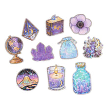 Load image into Gallery viewer, Magical Holographic Stickers displayed on a white background - Down to Earth 
