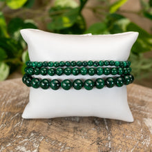 Load image into Gallery viewer, Malachite Crystal Energy Bracelets 4mm, 6mm and 8mm - Down To Earth Crystal Jewelry
