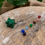 Malachite Merkaba Pendulum Styled - Down To Earth