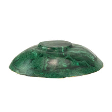 Load image into Gallery viewer, Malachite Round Bowl front bottom with white background - Down To Earth
