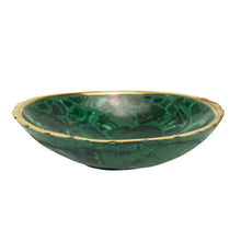 Load image into Gallery viewer, Malachite Round Bowl Front white background - Down To Earth
