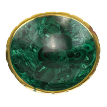 Load image into Gallery viewer, Malachite Round Bowl top white background - Down To Earth

