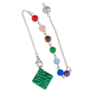 Malachite Merkaba Pendulum on a white background - Down To Earth