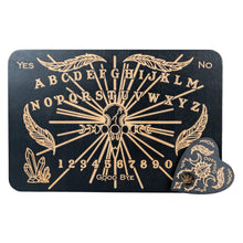 Load image into Gallery viewer, Crow &amp; Crystal Mini Spirit Board on a white background front side - Down to Earth
