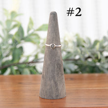 Load image into Gallery viewer, Moldavite Ring #2 on a style background - Down To Earth
