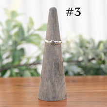 Load image into Gallery viewer, Moldavite Ring #3 on a style background - Down To Earth
