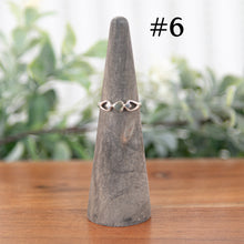 Load image into Gallery viewer, Moldavite Ring #6 on a style background - Down To Earth
